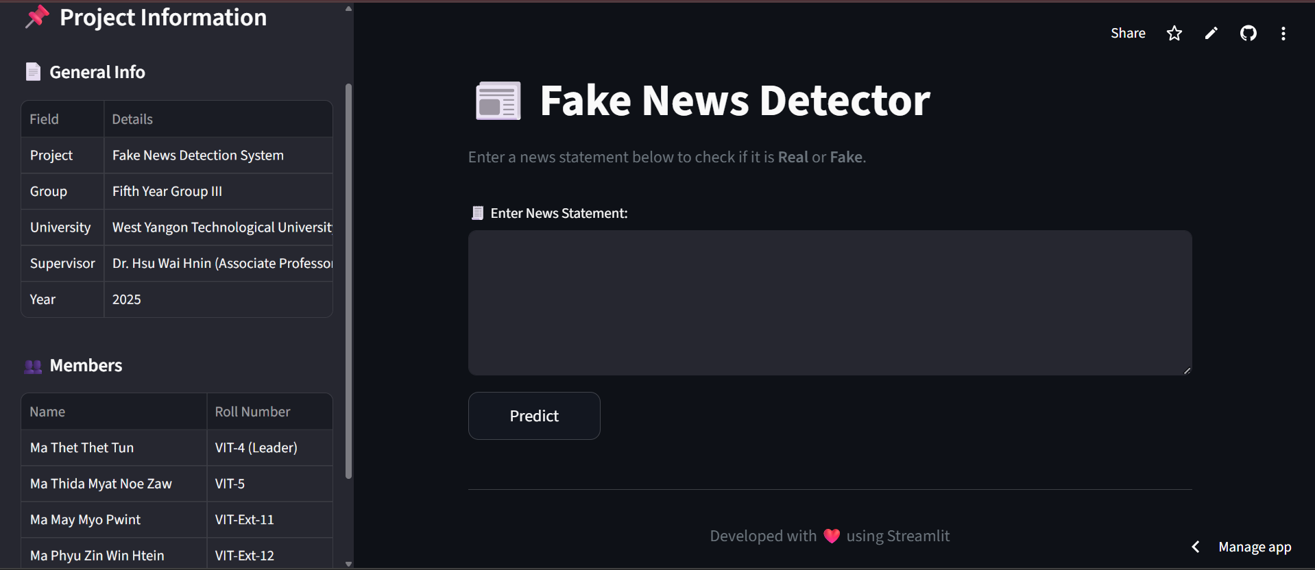 Fake News Detection